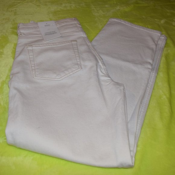 Mango Ecru Premium High Rise Straight Leg Jeans - Picture 4 of 8